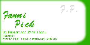 fanni pick business card